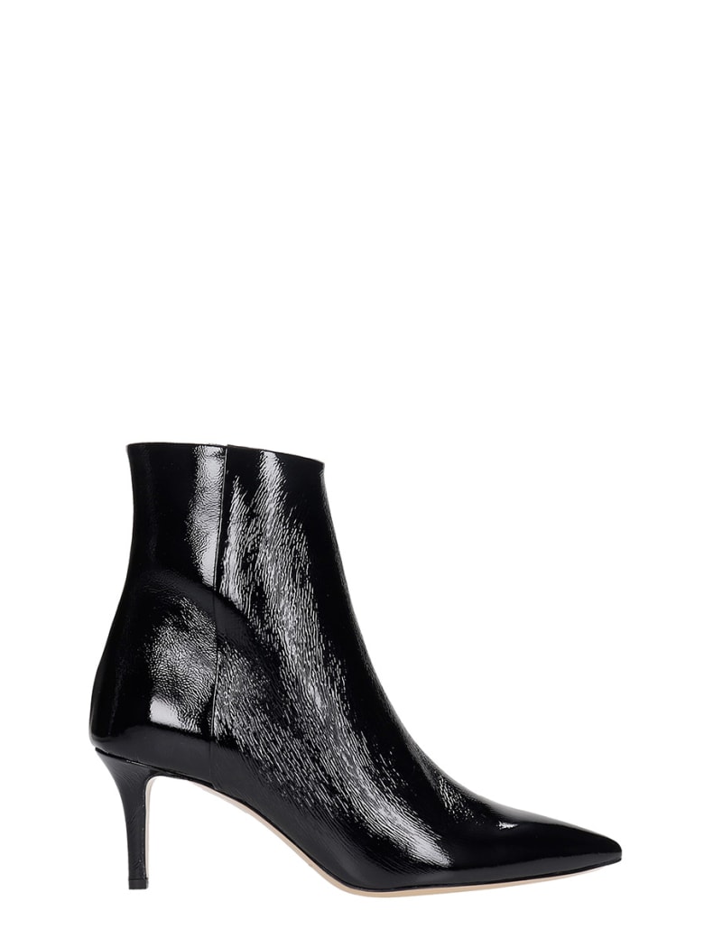 Fabio Rusconi High Heels Ankle Boots In Black Patent Leather - black
