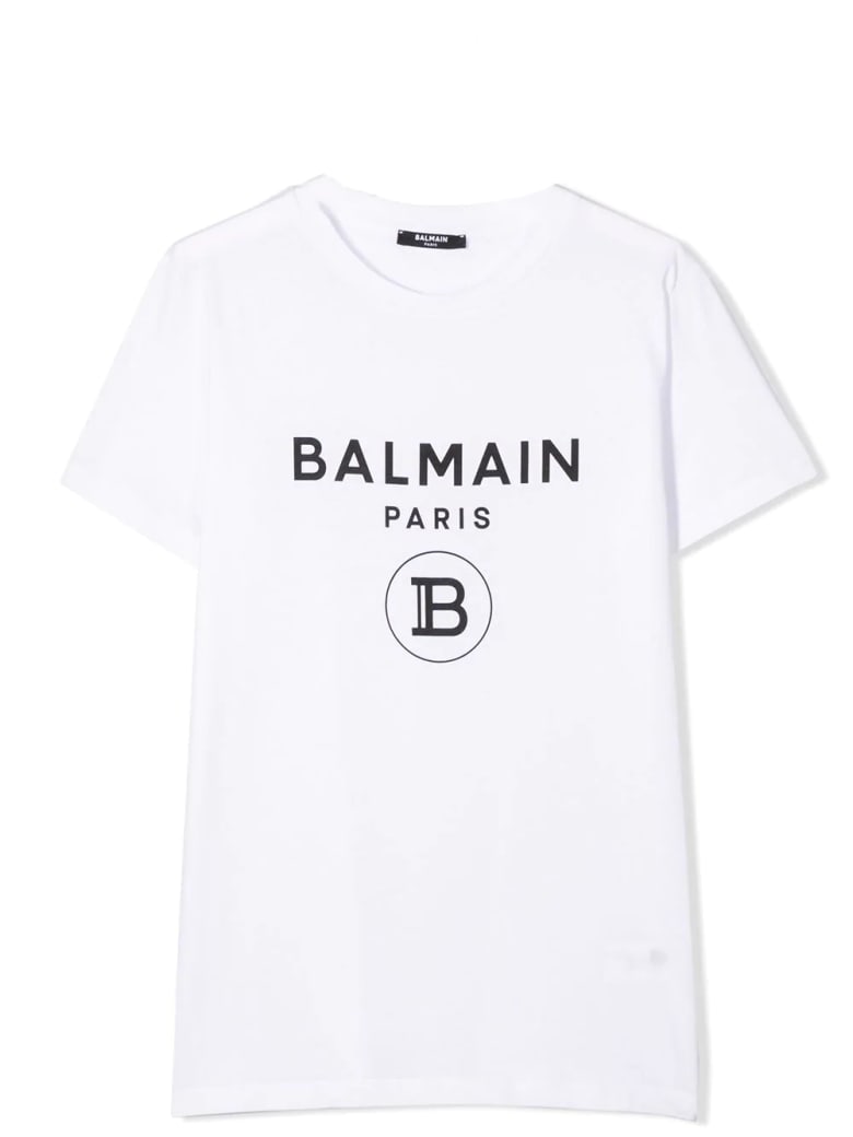 Balmain Print T-shirt - Bianco-nero
