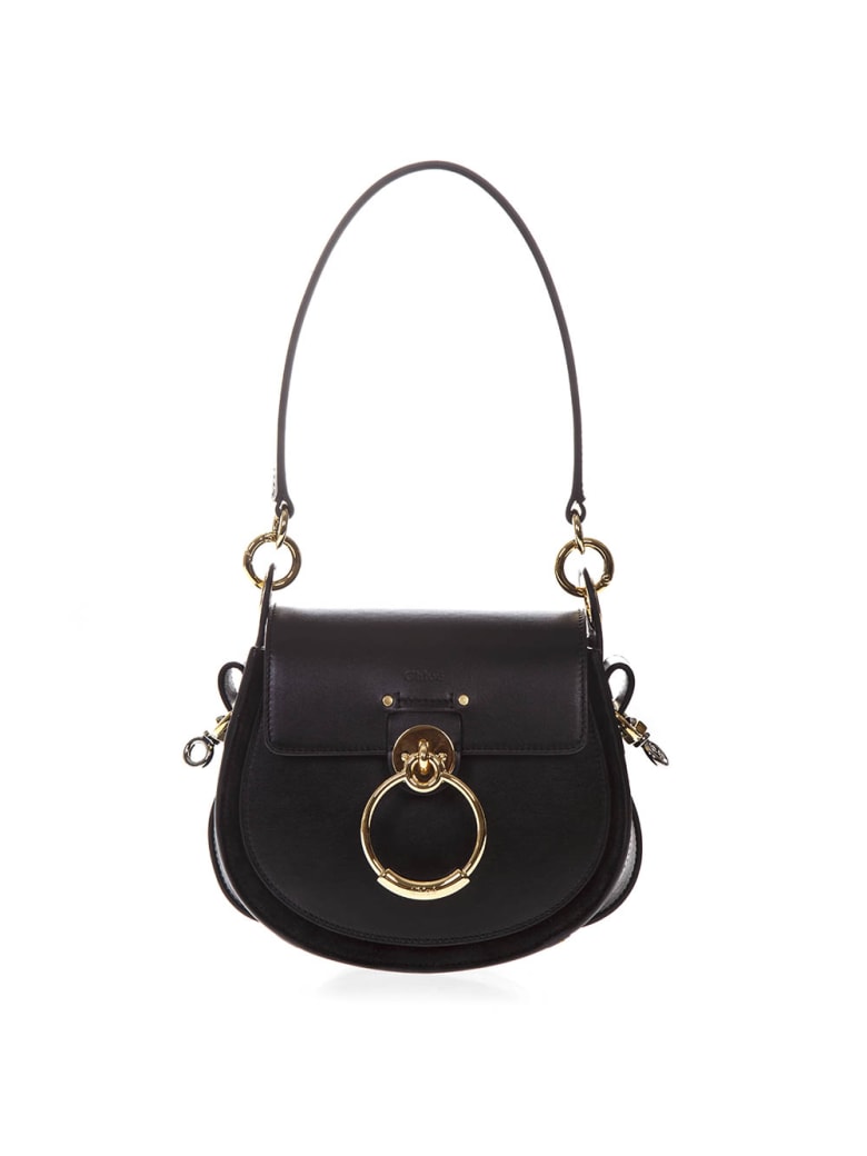 Chloé Black Leather Tess Bag | italist, ALWAYS LIKE A SALE