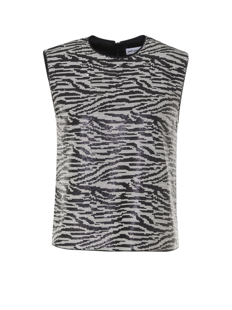 self-portrait Top - Black