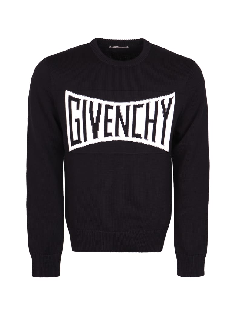 Givenchy Logo Crew-neck Pullover - black