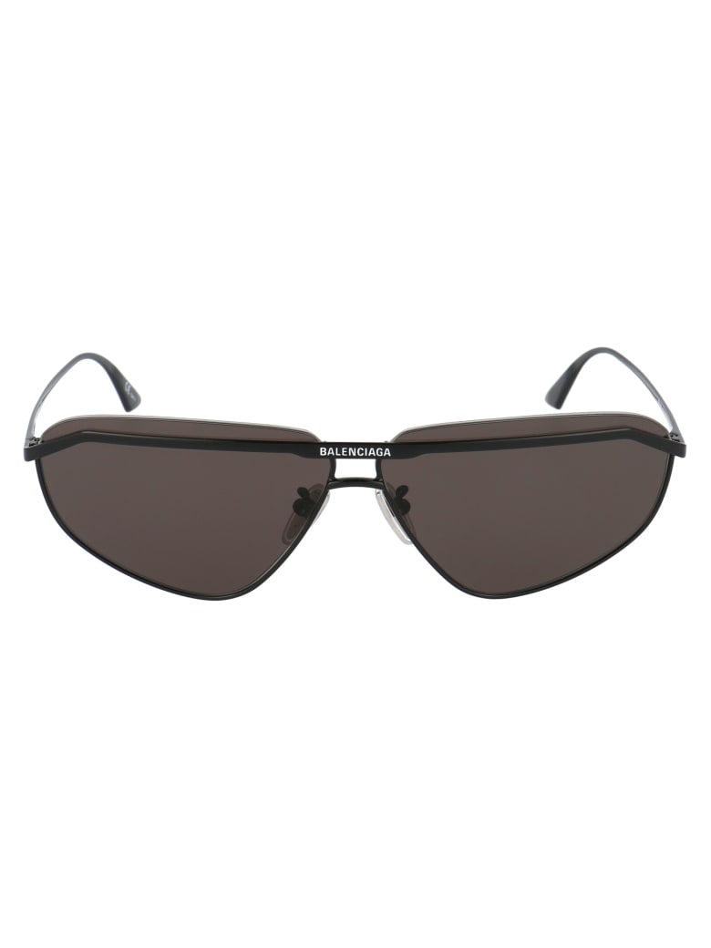 Balenciaga Bb0138s Sunglasses - 001 BLACK BLACK GREY