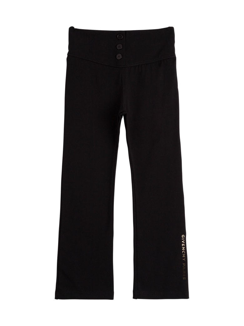 Givenchy Cotton Leggings With Logo - Black