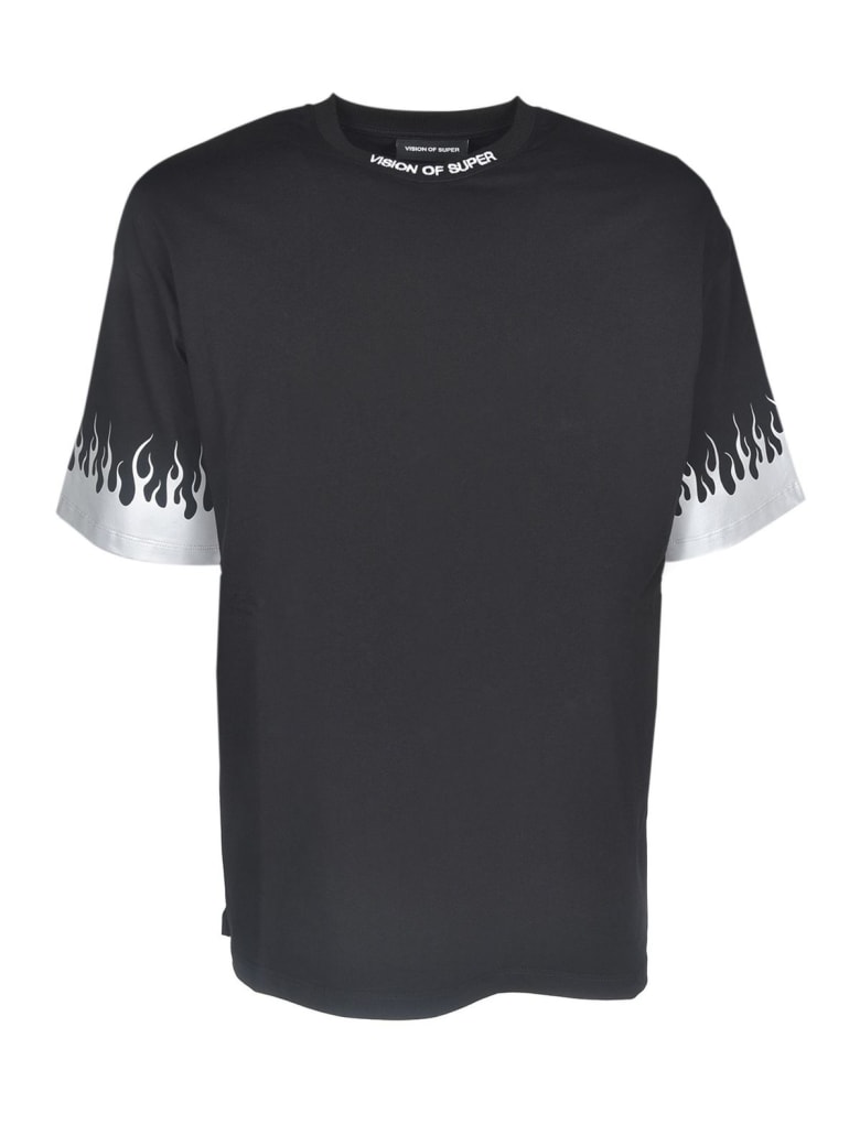 Vision of Super Tshirt Reflective Flames - Black