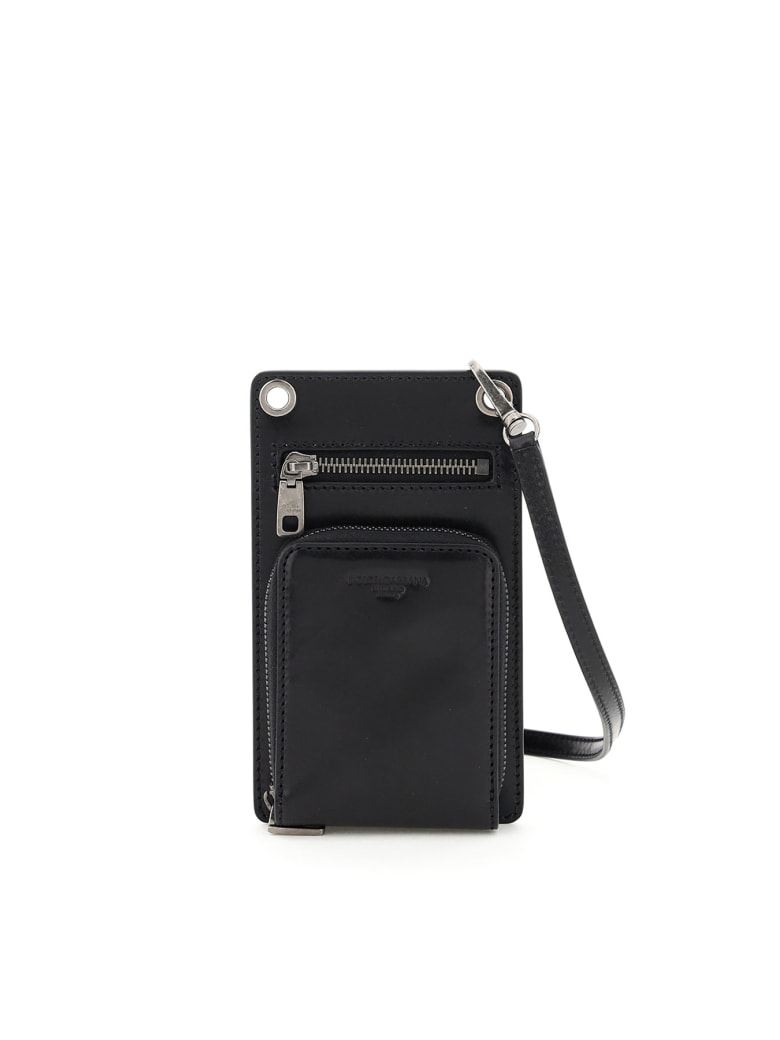 Dolce & Gabbana Phone Pouch With Wallet And Shoulder Strap - NERO (Black)