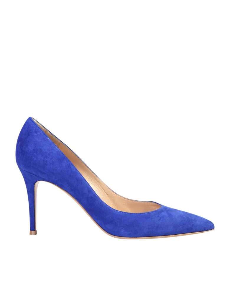 gianvito rossi blue suede pumps