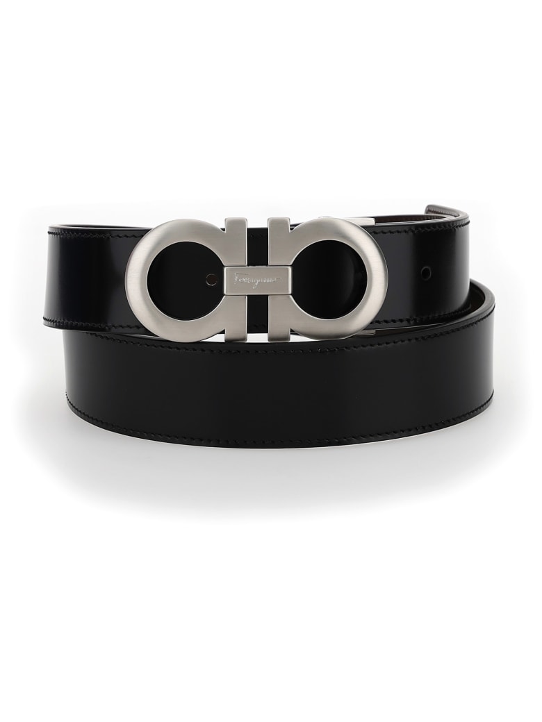 all black ferragamo belt