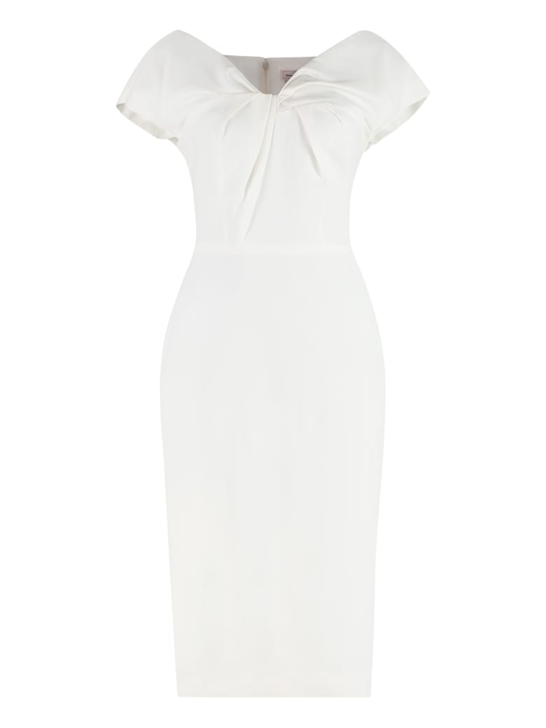 Alexander McQueen Stretch Sheath Dress - White