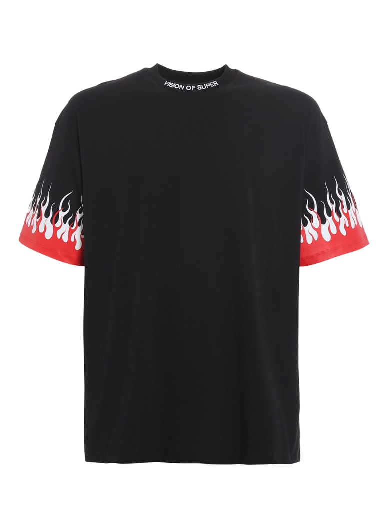 Vision of Super Tshirt Double Flames - Black