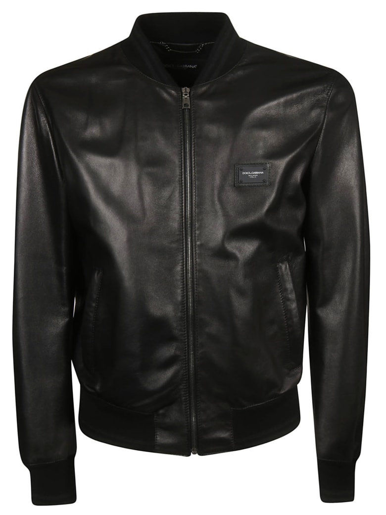 Dolce & Gabbana Zipped Leather Jacket | italist, ALWAYS LIKE A SALE