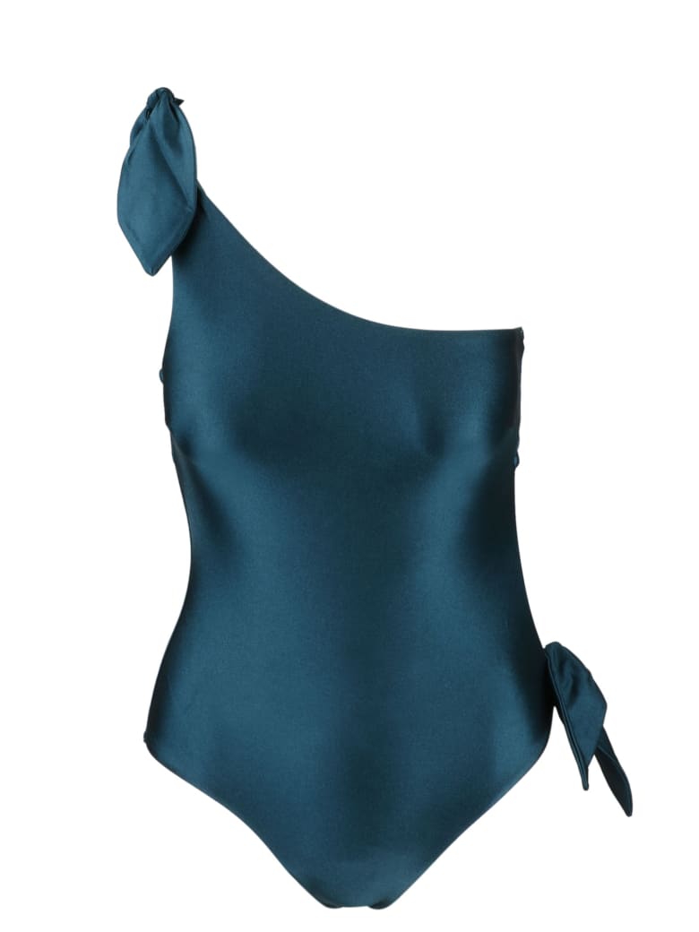 Zimmermann Poppy Tie Shoulder Swimsuit - Green