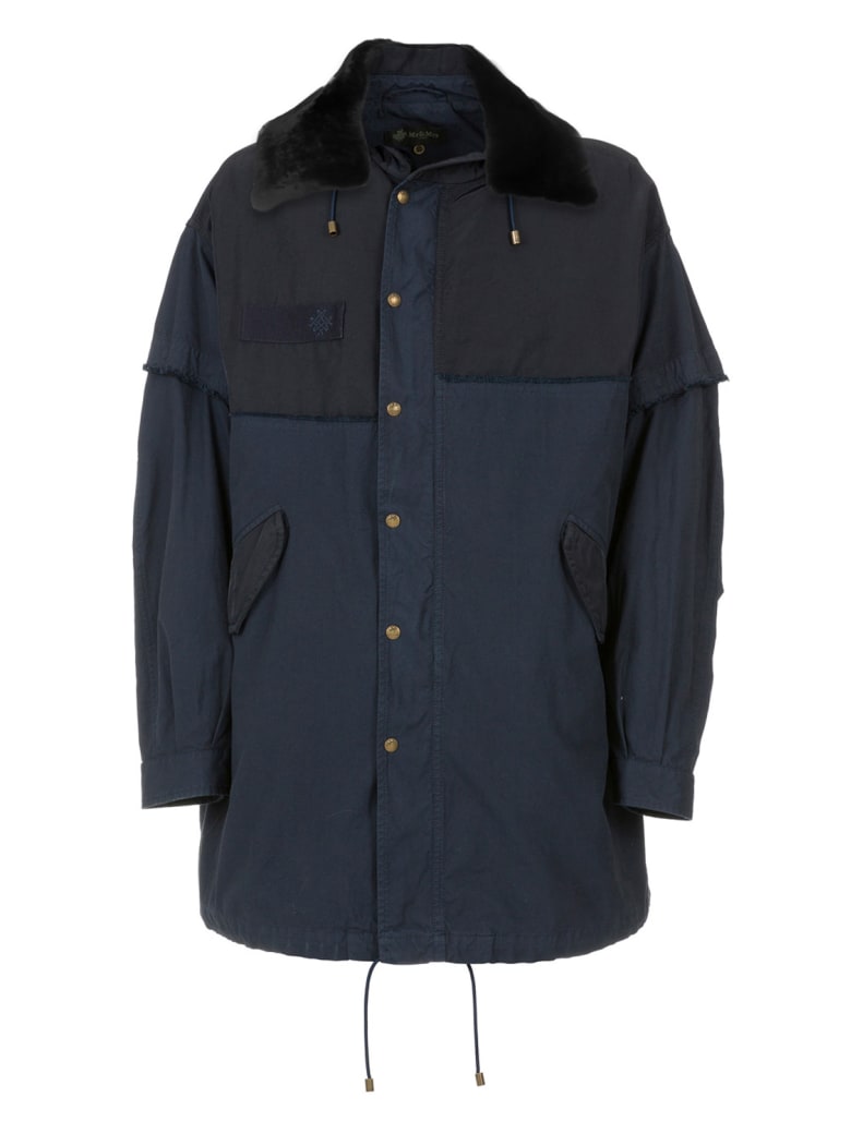 Mr & Mrs Italy Nick Wooster Capsule Unisex Parka Midi - NIGHT BLUE / BLUE / BLACK