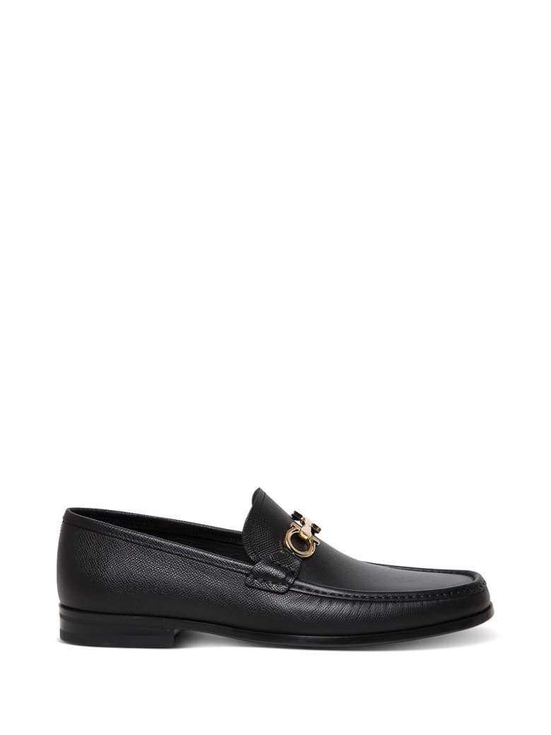 Salvatore Ferragamo Chris Mocassins In Black Leather - Black