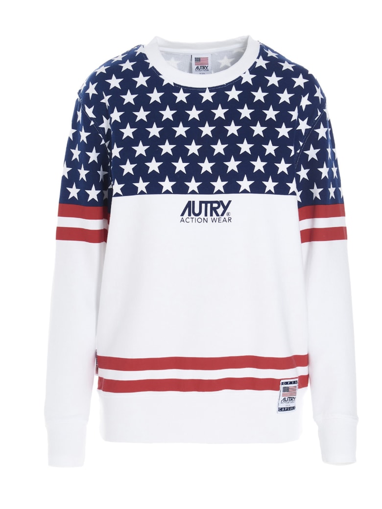 Autry Sweatshirt - WHITE/BLUE