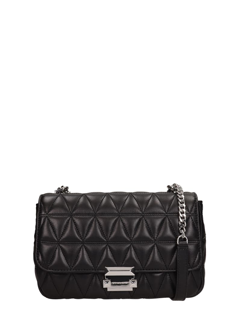 michael kors black quilted handbag