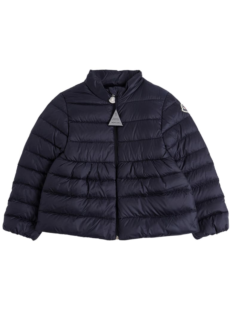 Moncler Joelle Down Jacket In Blue Nylon - Blu