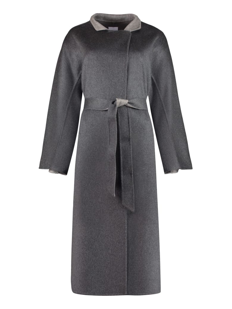 Agnona Cashmere Long Coat - grey