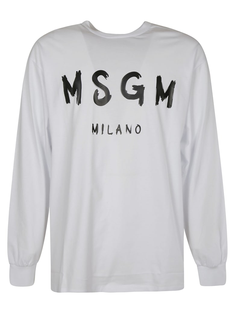 MSGM Milano Long-sleeved T-shirt - White