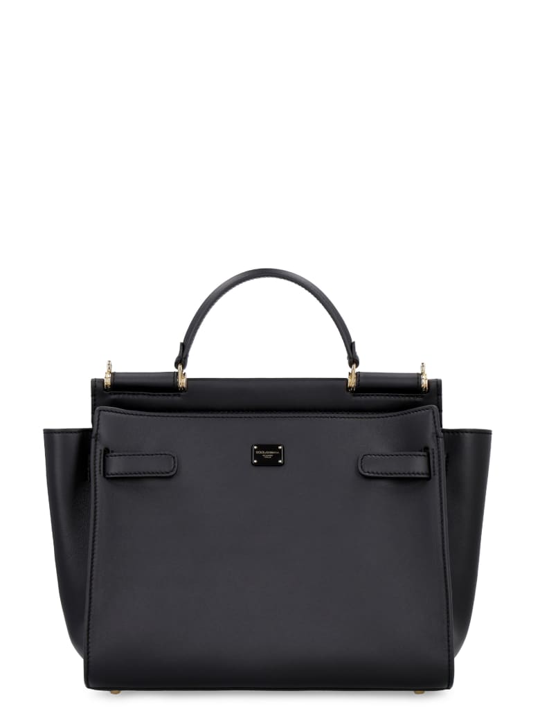 Dolce & Gabbana Sicily Soft Leather Tote - black