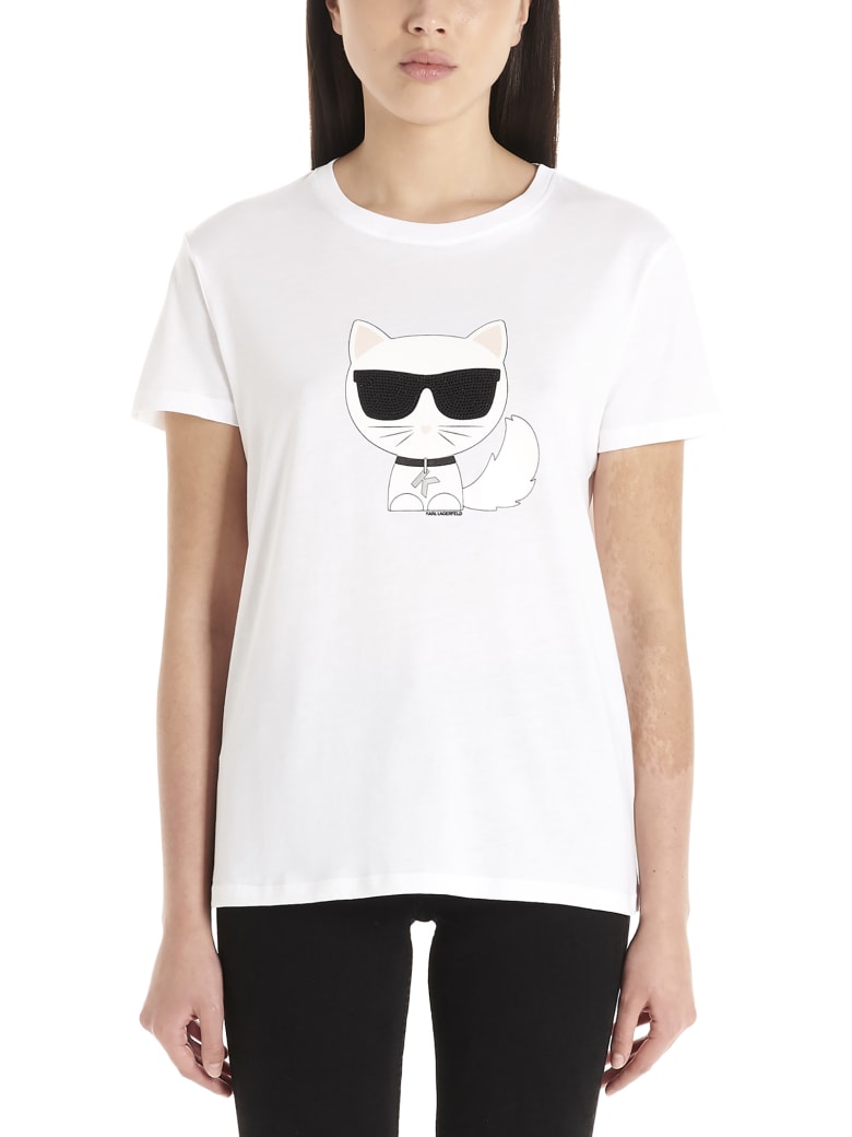 Karl Lagerfeld 'choupette' T-shirt - White