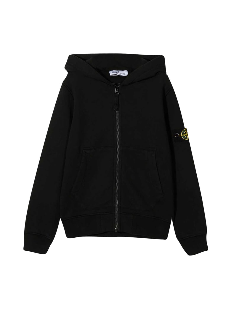 Stone Island Junior Black Sweatshirt - Nero