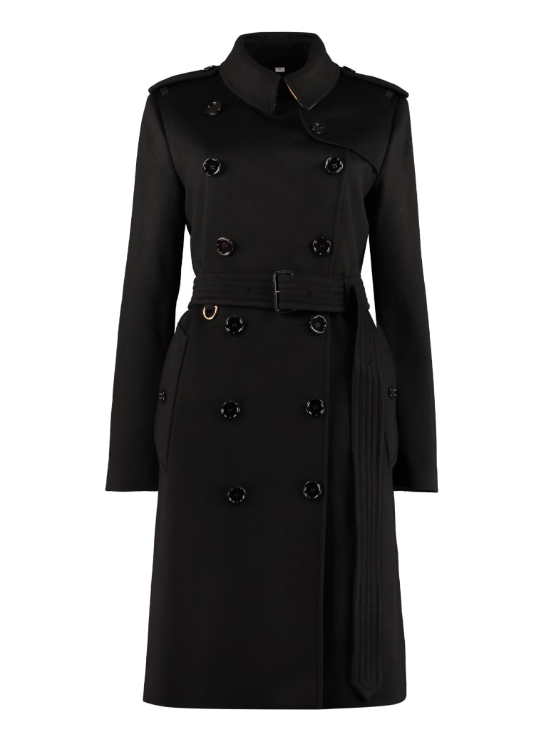 Burberry Cashmere Double-breasted Coat - black