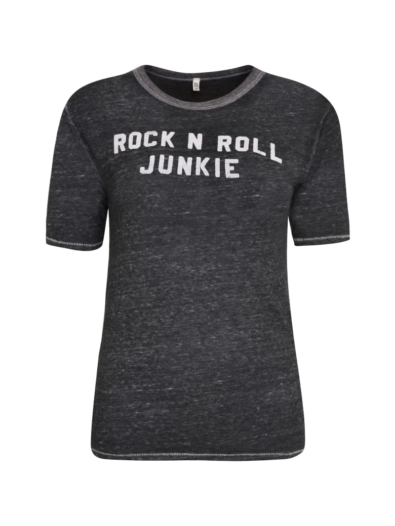 R13 Rock N Roll Junkie Skate T-shirt - grey