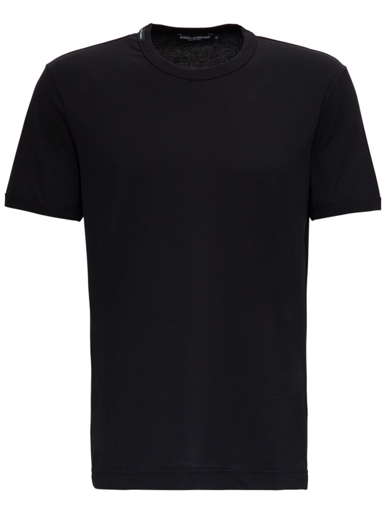 Dolce & Gabbana Black Cotton T-shirt - Black