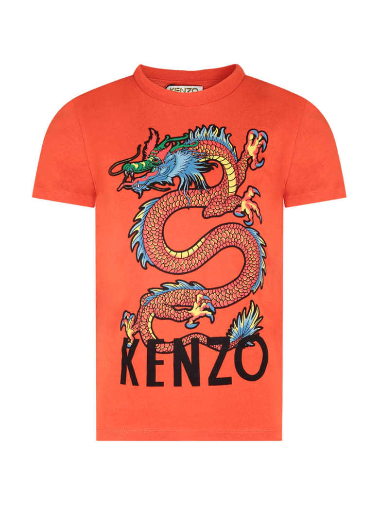 orange kenzo shirt