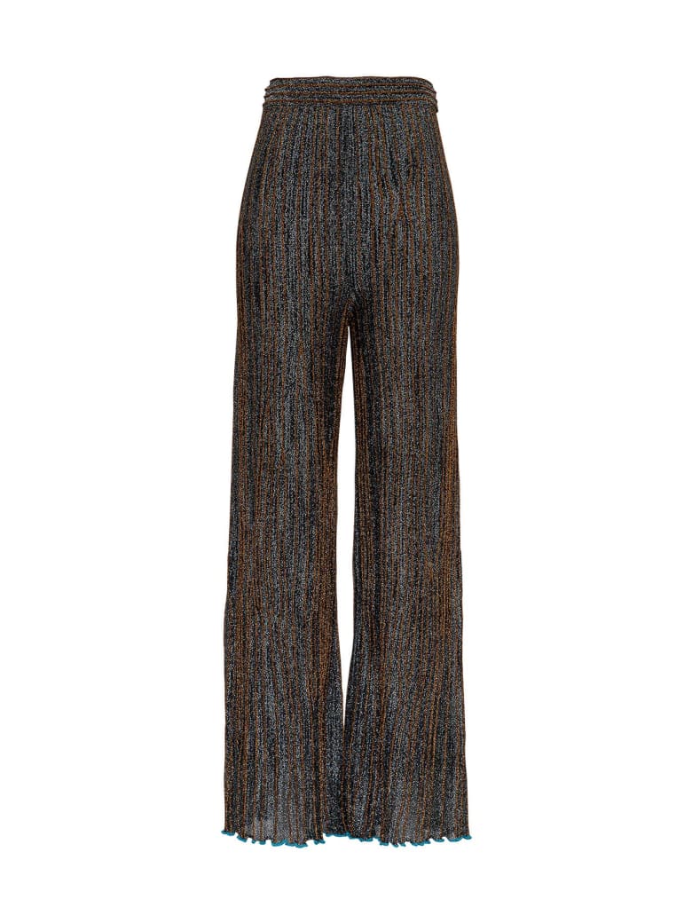 M Missoni Lurex Pants In Viscose Blend - Blu