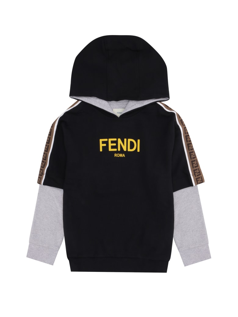 Fendi Cotton Hoodie - black