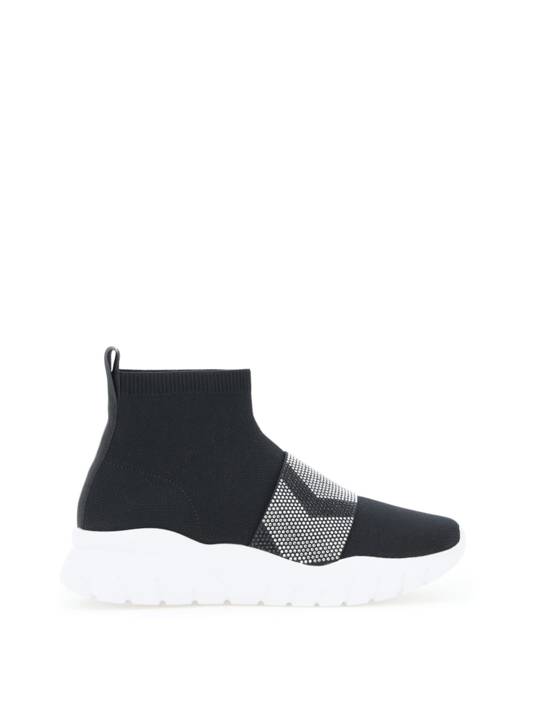 Bally Brixie Sock Sneakers With Crystals - BLACK (Black)