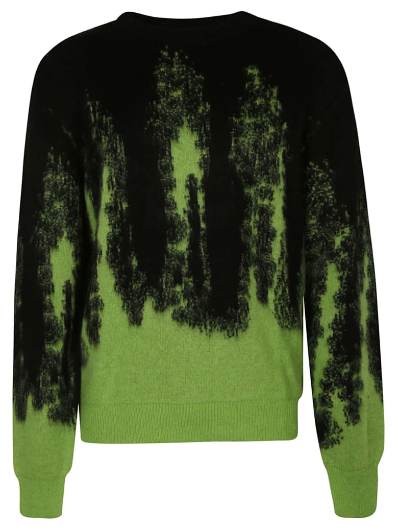 MSGM Round Neck Jumper - Green/Black