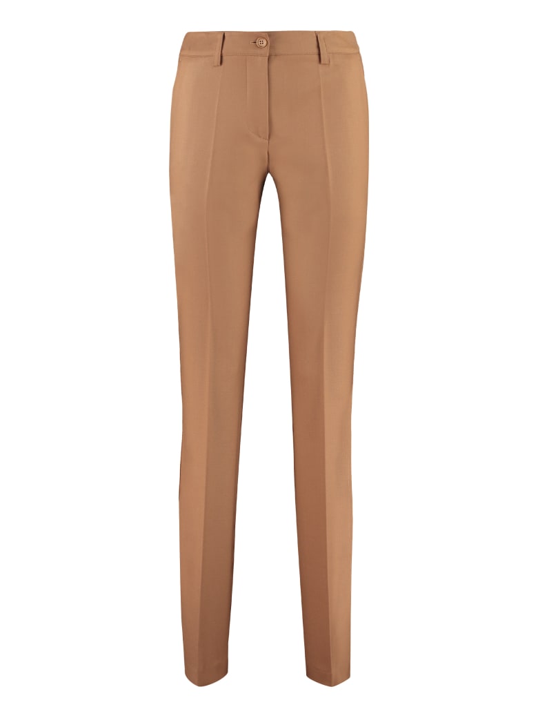 Parosh Liliuxy Flared Wool Trousers - Camel