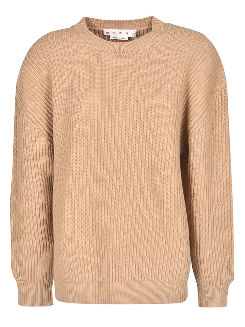 Marni Oversize Ribbed Sweater - Beige