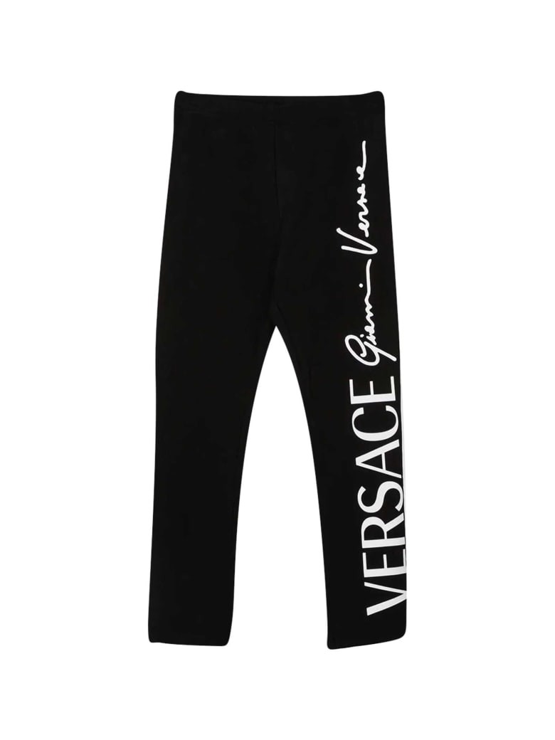 Young Versace Black Leggings - Nero