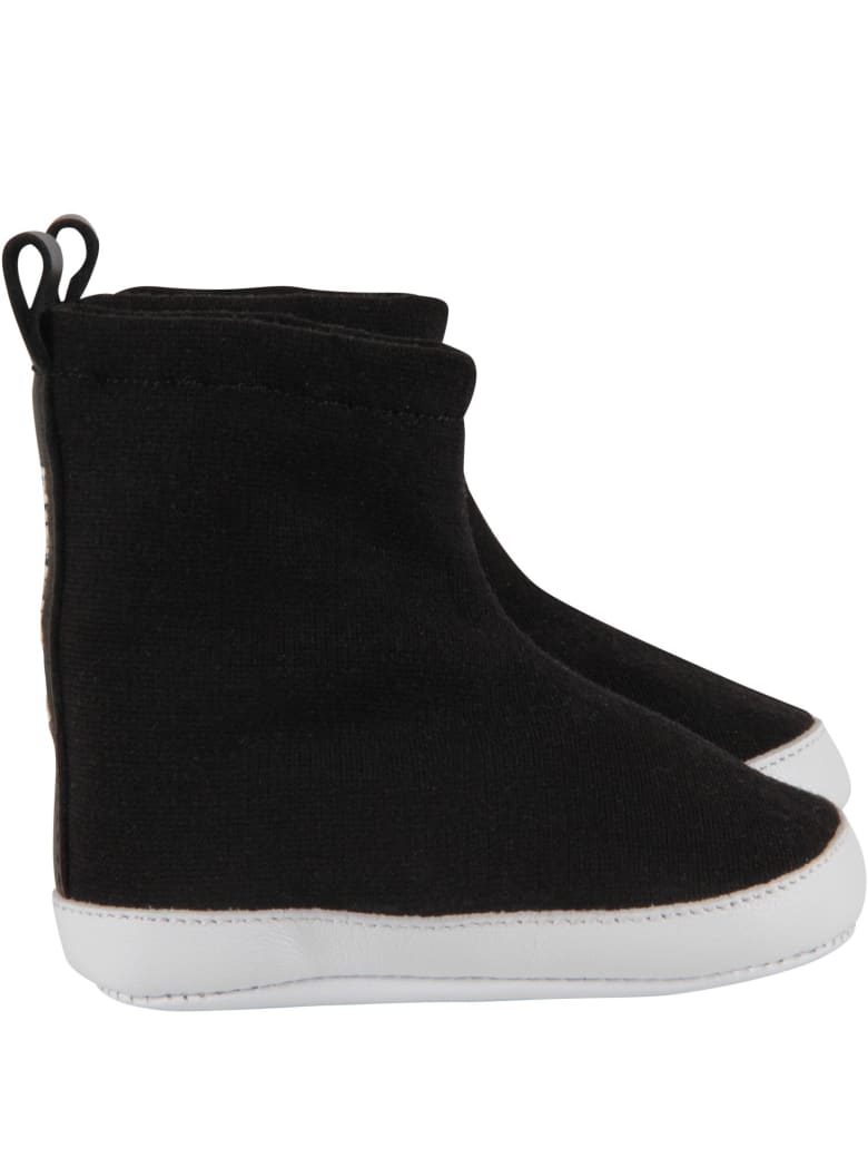 Balmain Black Sneakers For Babykids - Black
