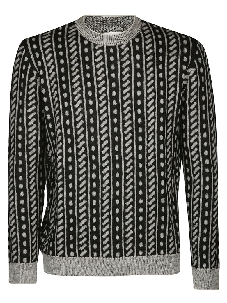 Saint Laurent Saint Laurent Striped Wool Knitwear - BLACK WHITE ...