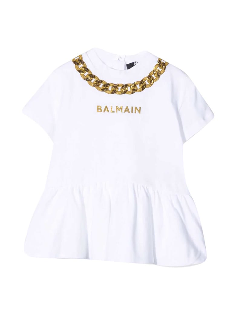 Balmain White T-shirt Dress - Bianco