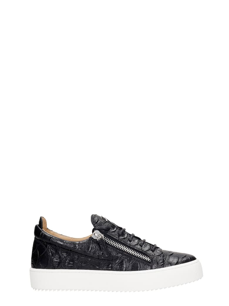 Giuseppe Zanotti Frankie Sneakers In Black Leather - Black