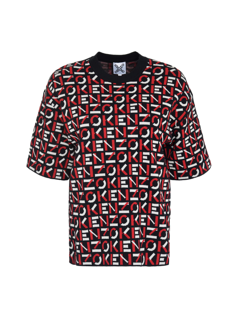 Kenzo Jacquard Knit Top - black