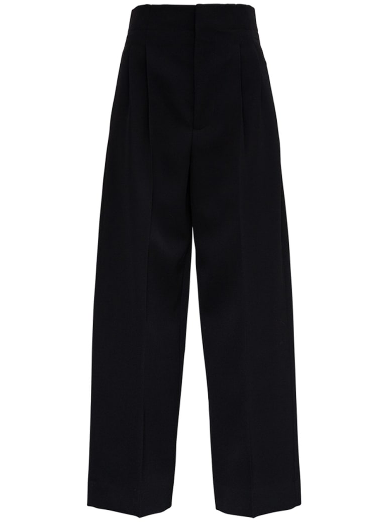 Bottega Veneta Tailored Pants In Wool Gabardine - Black