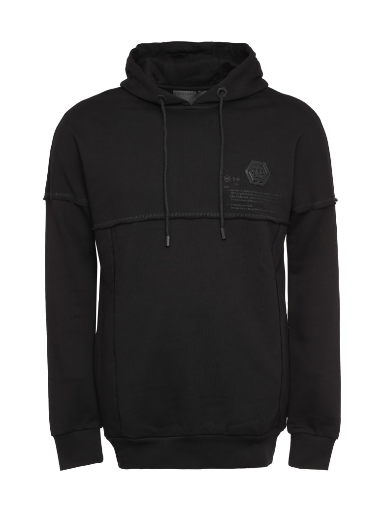 Philipp Plein Cotton Hoodie - black
