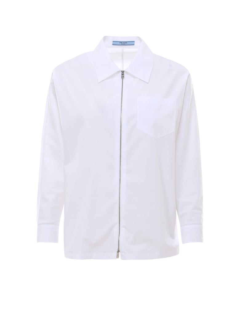 prada shirt white
