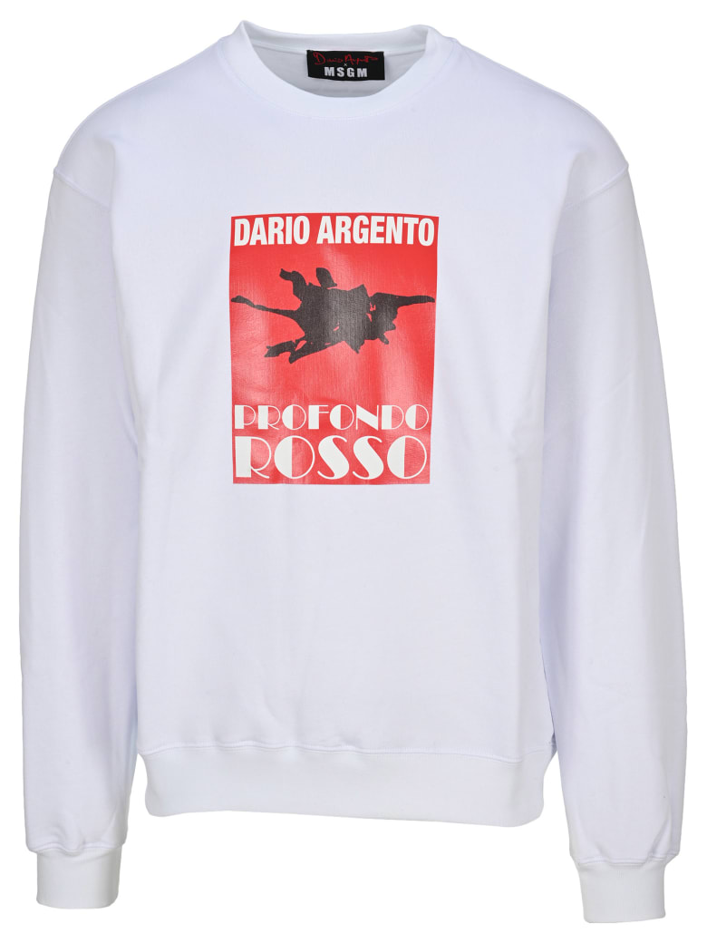MSGM "profondo Rosso" Sweatshirt - Opticalwhite