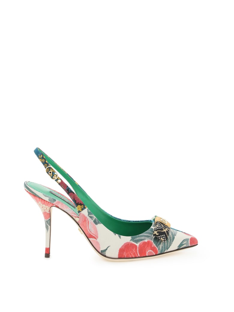 Dolce & Gabbana Cardinale Slingback Pumps 16 Patch - Multicolore