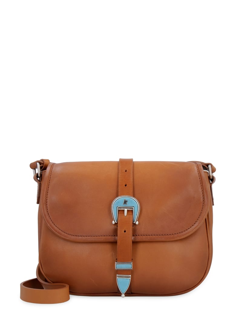Golden Goose Rodeo Leather Crossbody Bag - Saddle Brown