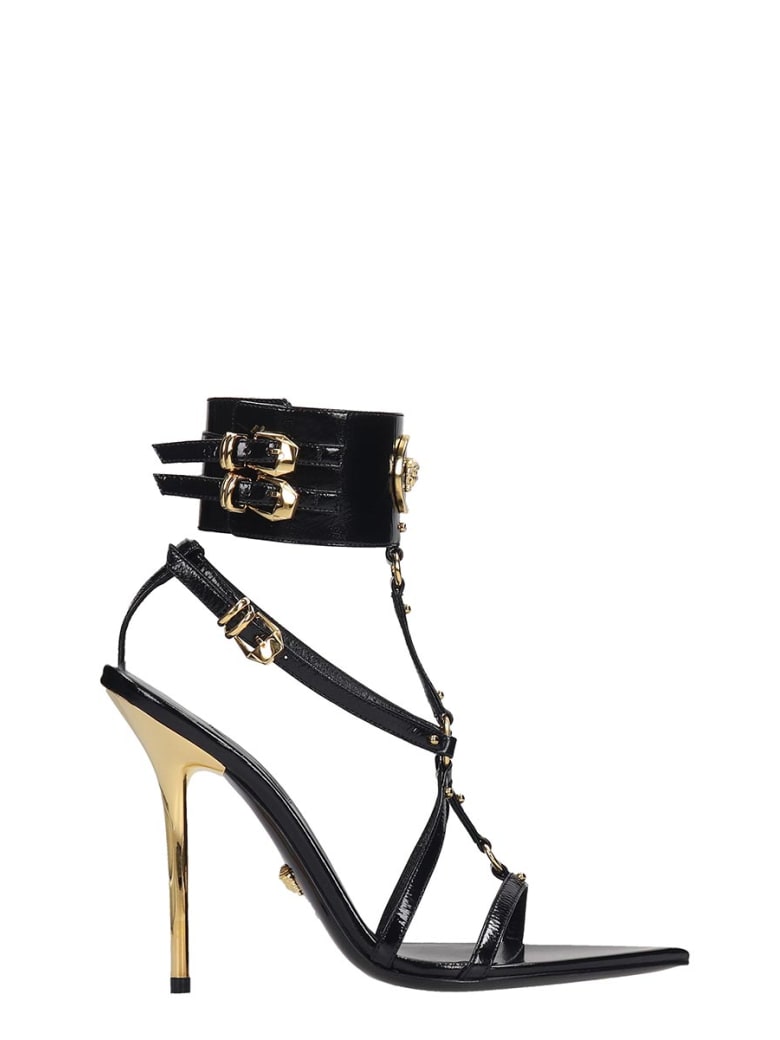 versace heels black