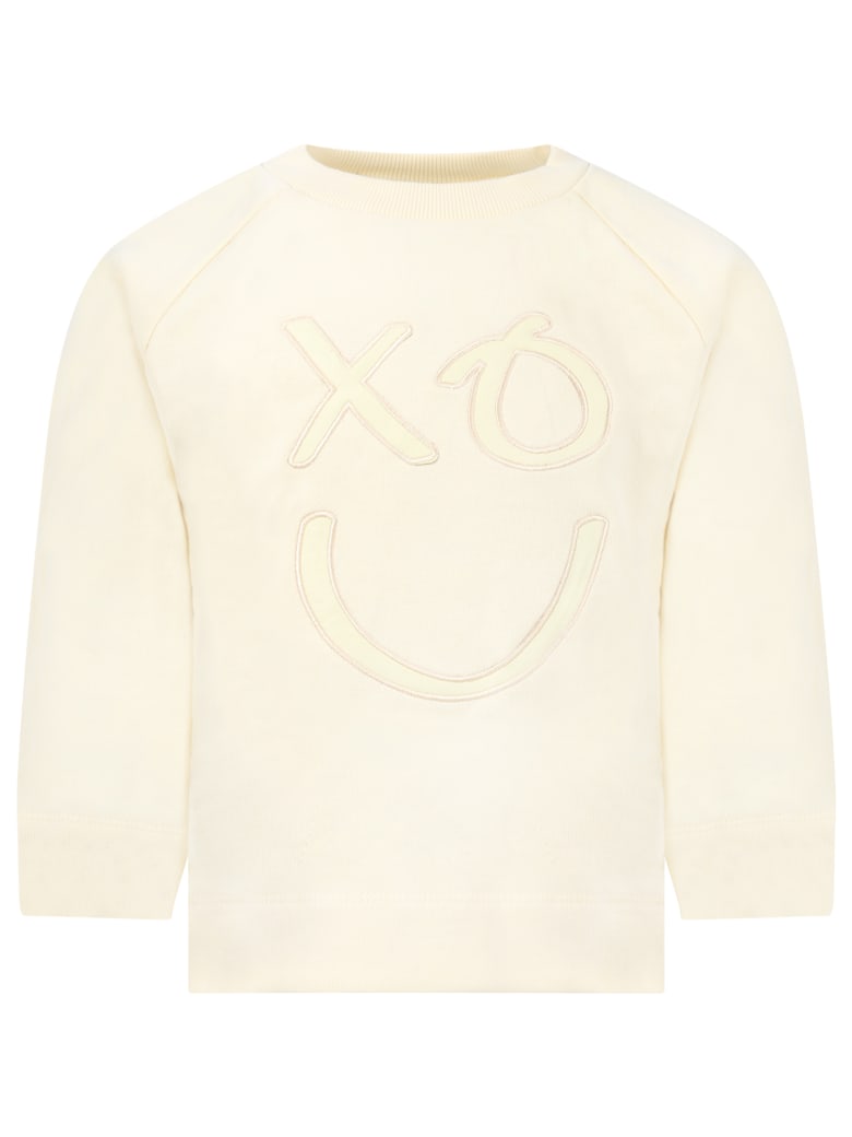 Molo Ivory ''maggie'' Sweatshirt For Kids - Ivory