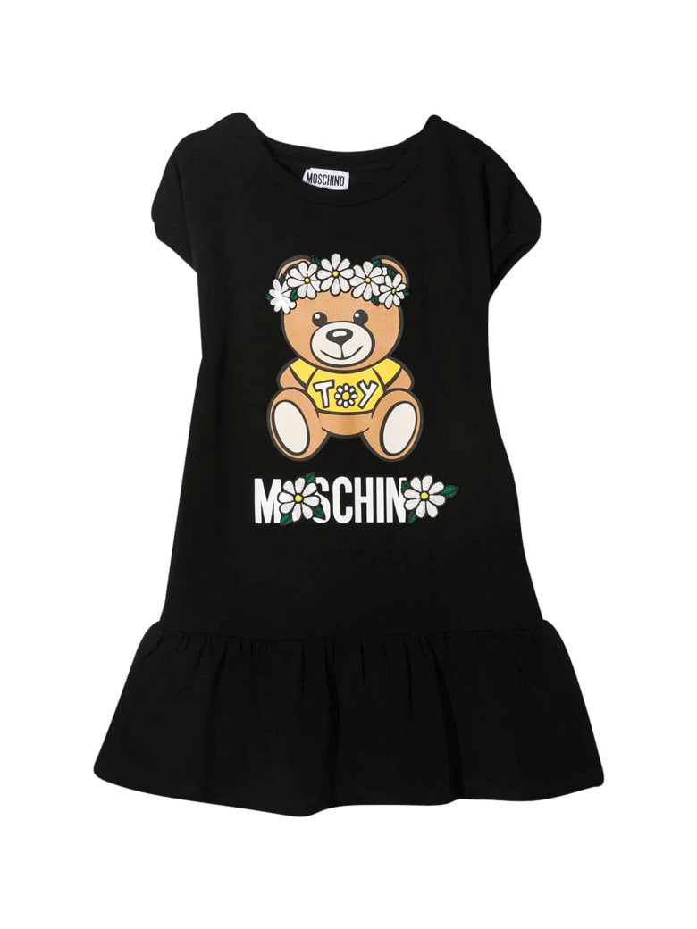 Moschino Black Teen Dress With Toy Print - Nero